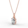 "Lia"- Natural Diamond Pendant & Necklace