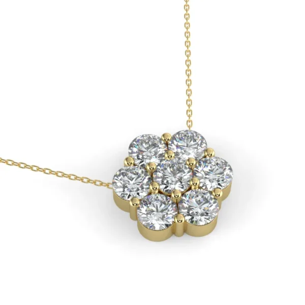 "Flower"- Natural Diamond Pendant & Necklace