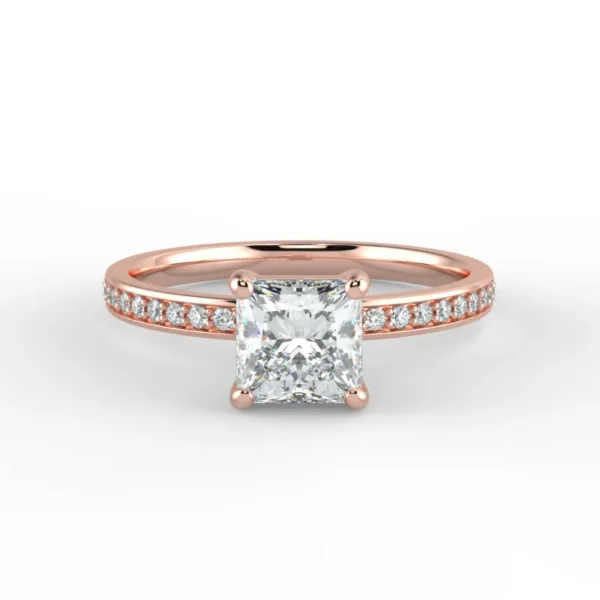 "Leah"- Natural Diamond Engagement Ring
